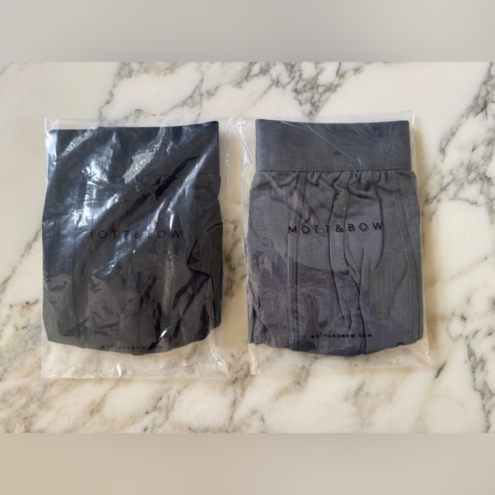 New in packages! Mott & Bow Bundle of two men black boxer briefs Sz L - Picture 6 of 6